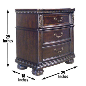 English Elm Steve Silver - Monte Carlo - Nightstand - Dark Brown