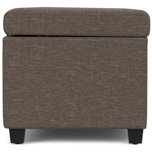 English Elm Avalon Extra Large Storage Ottoman Bench - Stylish Fawn Brown Fabric For Versatile Home Use B136P158652