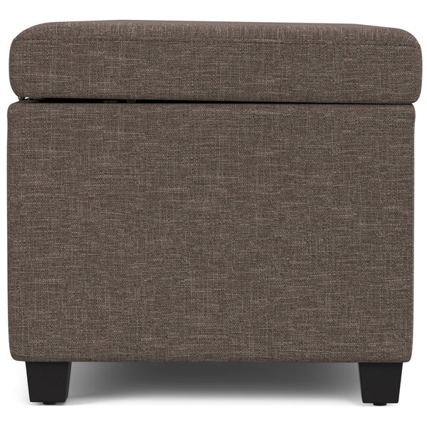 English Elm Avalon Extra Large Storage Ottoman Bench - Stylish Fawn Brown Fabric For Versatile Home Use B136P158652