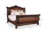 A.R.T. Furniture Valencia Queen Upholstered Sleigh Bed 209145-2304 Brown 209145-2304