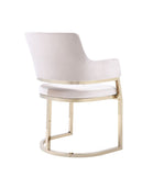 VIG Furniture Modrest Tulsa Modern Cream Velvet & Gold Dining Chair VGZAY607-CRM