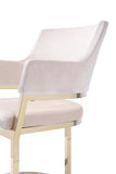 VIG Furniture Modrest Tulsa Modern Cream Velvet & Gold Dining Chair VGZAY607-CRM