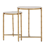 Homelegance By Top-Line Kailani Stainless Steel Nesting Tables Gold Stainless steel