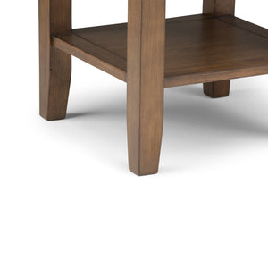 English Elm Redmond Rustic End Table - Charming Natural Aged Brown With Storage & Transitional Style Design B136P158101-GIGA