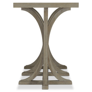 Bernhardt Bernhardt Albion Console Table In Soft Pewter White Oak — Sculptural 74" Entryway Centerpiece 311912