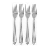 Hampton Forge Ginger 4-Piece Stainless Steel Dinner Forks, Dishwasher Safe