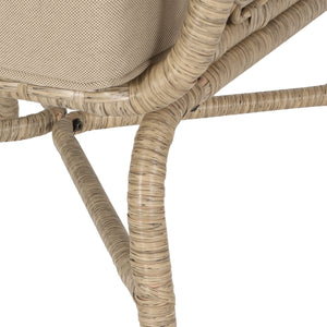 English Elm Christopher Knight Home® - BRUCE Club Chair Set - Brown PE Rattan & Iron Frame, Boho Outdoor Seating with Water-Resistant Cushions 70415.00LBRN