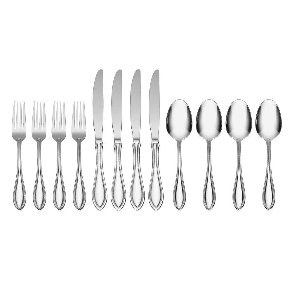 Lenox Oneida American Harmony 12 Piece Everyday Flatware Set, Service for 4 Metallic, STAINLESS METAL H027012A