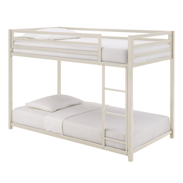 Homelegance By Top-Line Calrissian Metal Bunk Bed White Metal