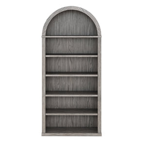 A.R.T. Furniture Vault Bookcase - Elegant New Traditional Design With Adjustable Shelves, Mink Finish & Oak Veneers Gray Parawood Solids,White Oak Veneers 285401-2354