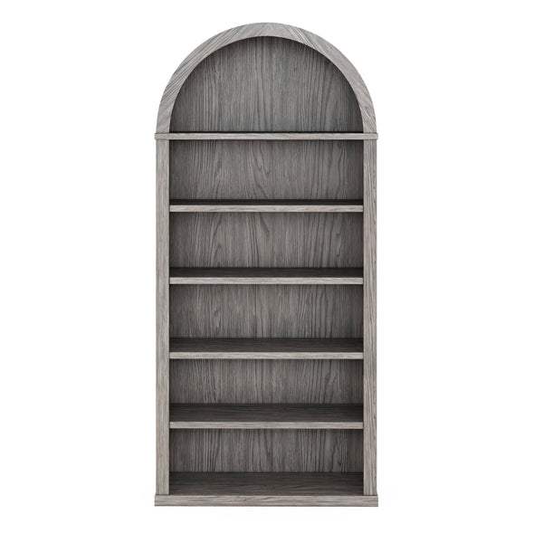 A.R.T. Furniture Vault Bookcase - Elegant New Traditional Design With Adjustable Shelves, Mink Finish & Oak Veneers Gray Parawood Solids,White Oak Veneers 285401-2354