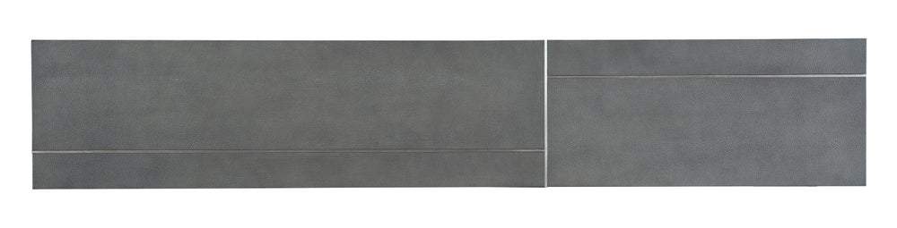 Hooker Furniture Chapman Hand-Hammered Pewter Console Table With Gray Faux Shagreen Top — Industrial Chic Entryway Decor 6033-80151-94