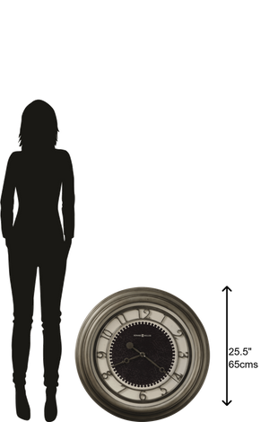 Hekman Furniture 625526 Kennesaw Oversized Wall Clock With Antique Nickel Finish - Elegant Timepiece For Any Room  Kennesaw Wall Clock 625526