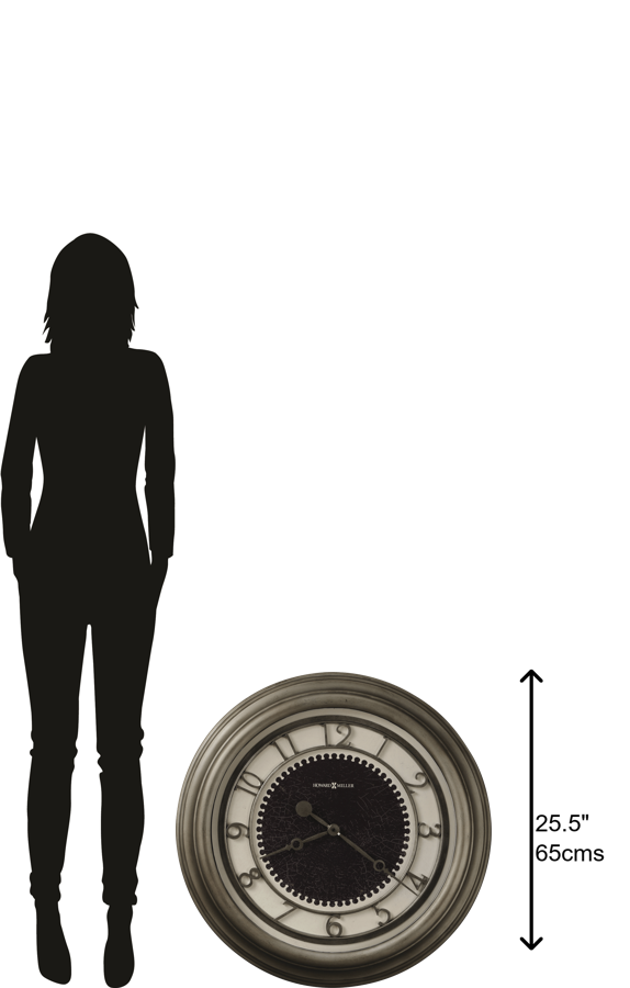 Hekman Furniture 625526 Kennesaw Oversized Wall Clock With Antique Nickel Finish - Elegant Timepiece For Any Room  Kennesaw Wall Clock 625526