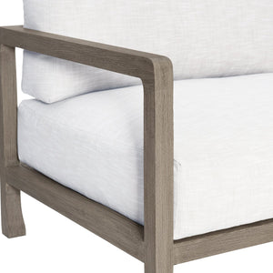 Bernhardt Bernhardt Weathered Teak Tanah Outdoor Sofa With Plush Performance Cushions & Fiber Back Pillows - Made to Order O1207B