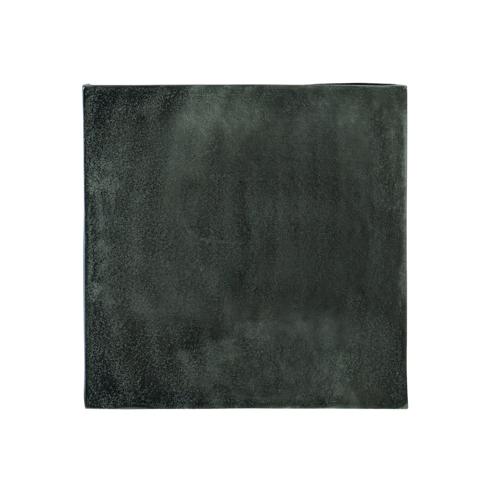 Bernhardt Bernhardt Vika Sculptural Accent Table 14" Square Top, Twisting Cast Aluminum Base In Graphite Finish 386160