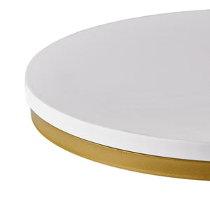 English Elm Christopher Knight Home® - END TABLE C-Shape Modern Glam Gold Frame with White Top, Durable Iron MDF Side Table for Sofa 68987.00