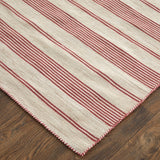 Feizy Rugs Duprine PET/Polyester Hand Woven Casual Rug Red/Ivory 5' x 8'