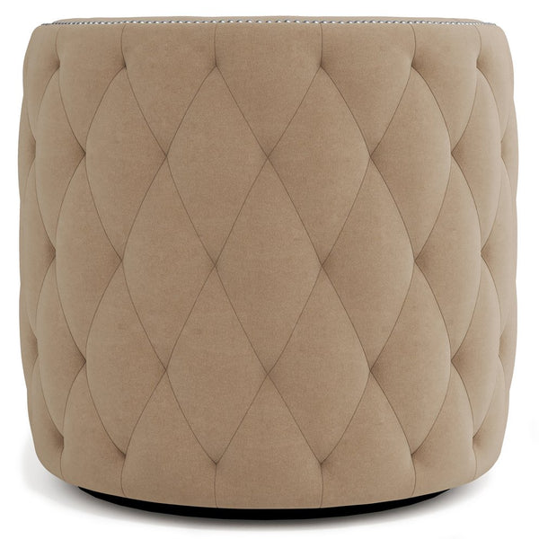 Bernhardt Bernhardt Palazzo Fabric Swivel Chair With Barrel Back, Nailhead Trim & Tufted Curved Comfort B2122SA