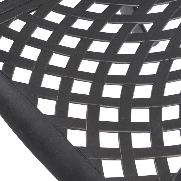 English Elm Cayman Arch Back Cast Aluminum Mesh Outdoor Dining Chairs Weather Resistant Set 54587.00SAD