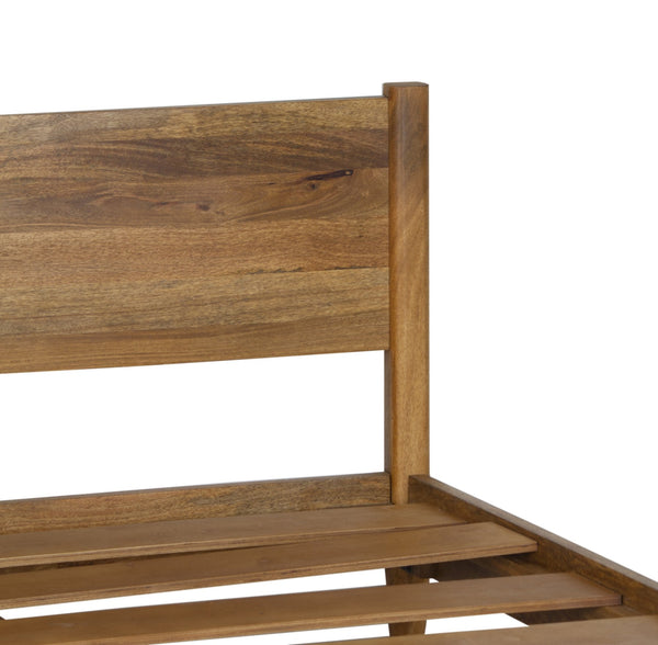 Porter Designs Porter Sunset Solid Mango Wood Queen Bed - Mid-century Elegance With Durable Design & Easy Assembly Brown Wood 04-108-14-8623