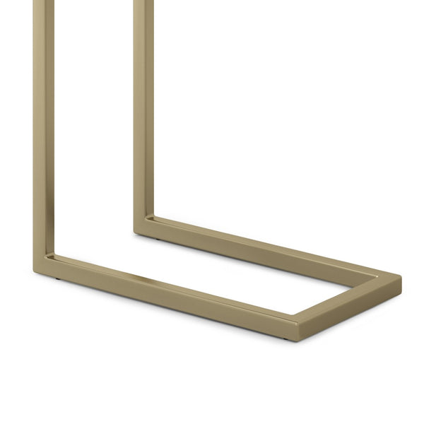 English Elm Skyler C Side Table - Handcrafted Dark Brown Mango Wood With Gold Metal Base For Chic Living Spaces B136P159617-GIGA