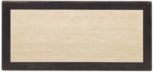 Hooker Furniture Driftwood One-Drawer Nightstand With Stone Top, Buckboard Oak Finish, Self-Closing Drawer, Shelf Blacks 6820-90216-99