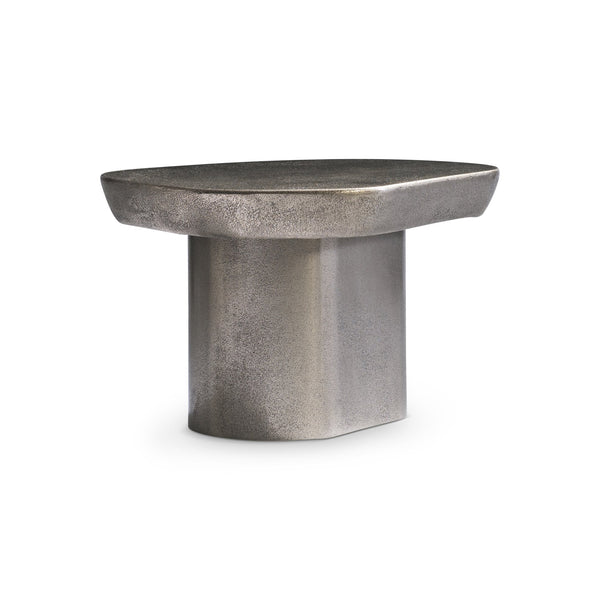Bernhardt Bernhardt Graphite Clawson 35" Cocktail Table — Sculptural Cast Aluminum Pentagonal Top, Versatile 338014C