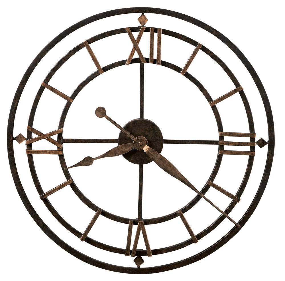 Hekman Furniture 625299 York Station Oversized Wall Clock - Antique Wrought-iron Design With Quartz Movement & Roman Numerals Metal York Station Wall Clock 625299