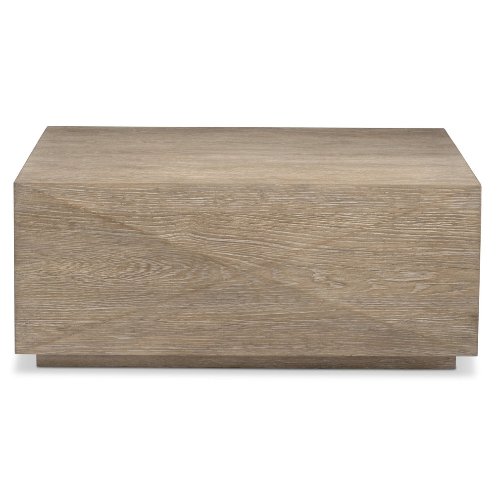 Bernhardt Bernhardt Aventura Cocktail Table With Marcona Oak Finish, 42.5" Sculpted Resin Overlays, Low-Profile Design 318011