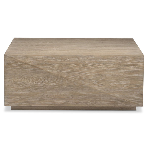 Bernhardt Bernhardt Aventura Cocktail Table With Marcona Oak Finish, 42.5" Sculpted Resin Overlays, Low-Profile Design 318011