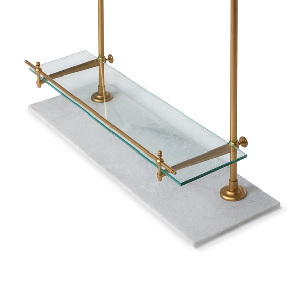 Park Hill White Marble and Brass Bistro Rack EAW26057