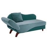 Homelegance By Top-Line Verbena Two-Tone Dark & Light Functional Chaise With 1 Pillow Green Polyester