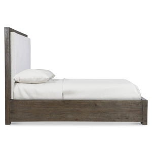 Bernhardt Bernhardt Outline Panel Bed Queen — Wire-Brushed Oak Cassel Finish, Upholstered Headboard Comfort, Modern Design K2215