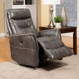 Parker House Parker Living Gemini - Flint Power Swivel Glider Recliner Flint 90% Polyester, 10% PU (W) MGEM#812GSPB-FLI