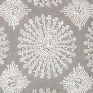 Pasargad Home Naples Luxury Embroidered Pillow – Enhance Your Space With Glamorous Style Grey Cotton & Bamboo Silk Pcc-6330