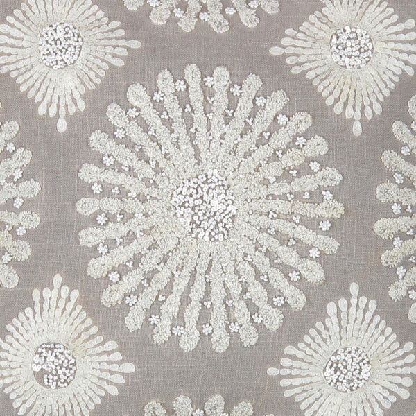 Pasargad Home Naples Luxury Embroidered Pillow – Enhance Your Space With Glamorous Style Grey Cotton & Bamboo Silk Pcc-6330