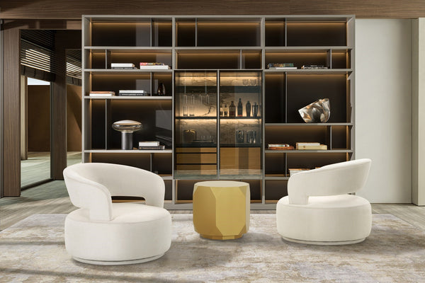 Pasargad Home Piagia Swivel Barrel Chair - Ultra-plush Silver Upholstery For Modern Comfort & Style Ivory Polyester Pzw-20087w