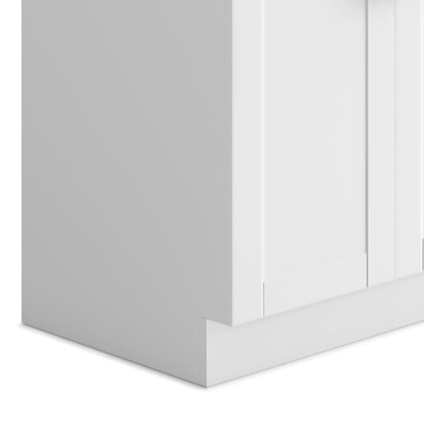 English Elm Kyle 28" All-In-One Laundry Cabinet With Deep Stainless Steel Sink & Pull-Out Faucet - White Finish B136P158800