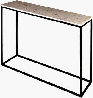 Livabliss Aryaa Marble Top Metal Base Artisan Console Table for Entryways and Narrow Spaces YAA-007