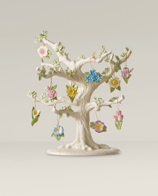 Lenox Celebrate Flowers 10-Piece Ornament & Tree Set Multi, NO COLOR PORCELAIN 887873