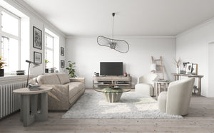 A.R.T. Furniture Bastion Sofa In Mink Finish - Contemporary Design With Silvery Chenille Blend & Pocket Coil Cushions  Parrwood Frame In The Mink Finish 763501-5354