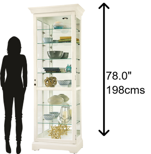 Hekman Furniture 680662 Chesterbrook V Curio Cabinet - Lighted Display, Adjustable Shelves & Quality Craftsmanship Aged Linen Chesterbrook V Curio Cabinet 680662