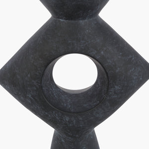 Surya Yagya Decorative Accent Vase - Modern Ceramic Home Decor With Unique Geometric Design, 14"H X 6"W Black Ceramic Yag-008