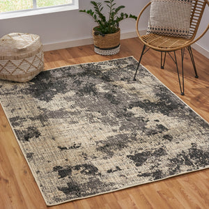 English Elm Christopher Knight Home® - 5'3"x7' Handcrafted Polypropylene Rug in Black & Ivory - 4mm Pile, Durable, No Assembly Needed 72354.00