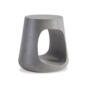 Bernhardt Bernhardt Sereno Sculptural Round Side Table — Lightweight Cast Resin Sasso Finish, Adjustable Glides For Stability 329123