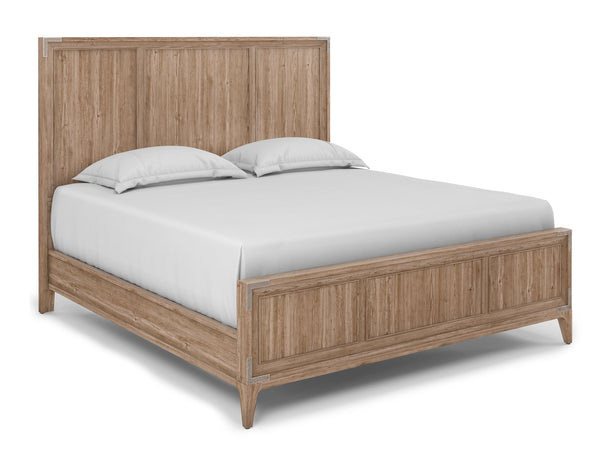 A.R.T. Furniture Passage Queen Bed In Natural Oak - Transitional Design With Framed Panel Headboard & Underbed Storage Brown Ash Solids,Knotty Oak Veneers 287125-2302