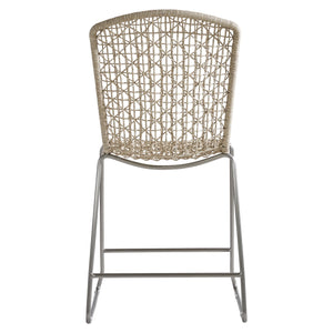 Bernhardt Bernhardt Carmel Counter Stool — Weather-Ready Twisted Abaca Weave, Stainless Steel Frame, Durable Comfort X03583