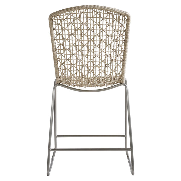 Bernhardt Bernhardt Carmel Counter Stool — Weather-Ready Twisted Abaca Weave, Stainless Steel Frame, Durable Comfort X03583