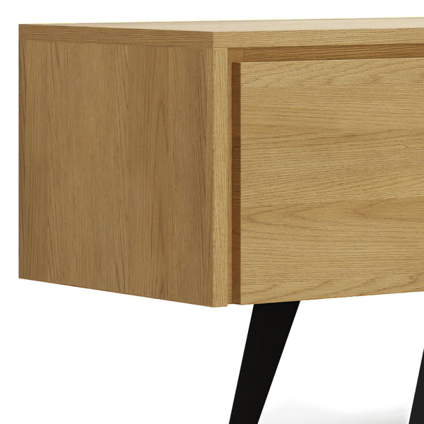 English Elm Lowry 72" Oak Tv Media Stand - Mid-Century Modern Design With Clever Storage & Cable Management B136P158888